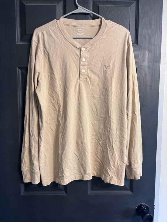 American Eagle Outfitters Other - American Eagle Outfitters Long-Sleeve Henley in Light Tan